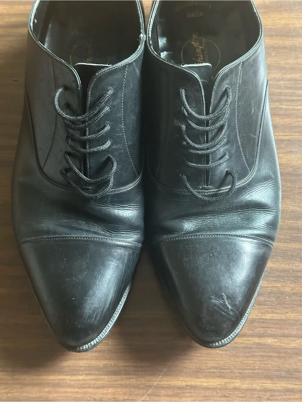 Washington Ginza Tokyo Black Leather Oxfords